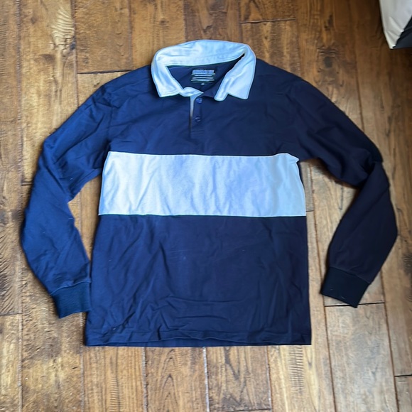 Kings of NY.  Navy and white long sleeved rugby shirt.  Small - Picture 1 of 3